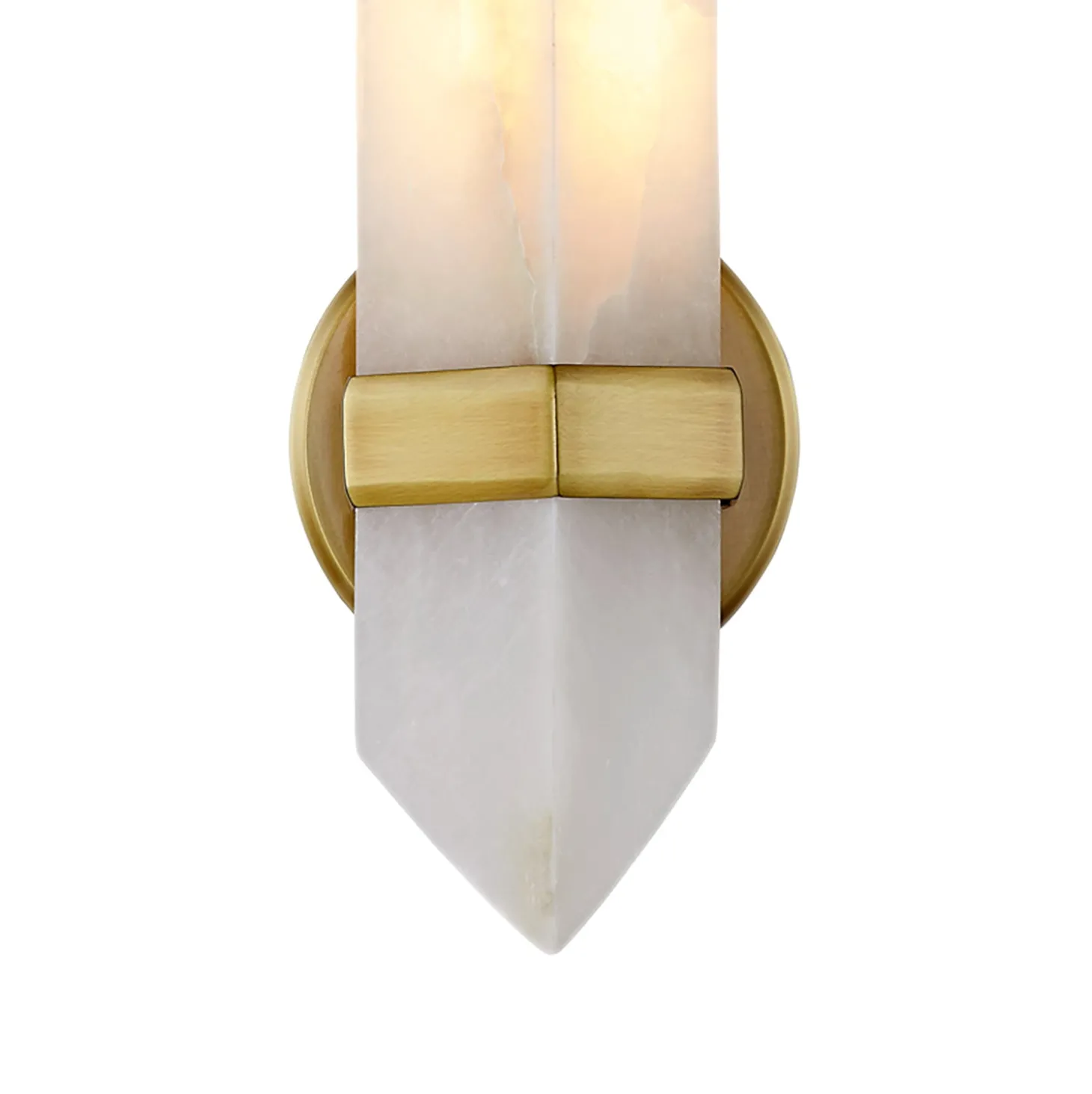 Gracy 1 Light Wall Sconce, Vintage Brass and Alabaster