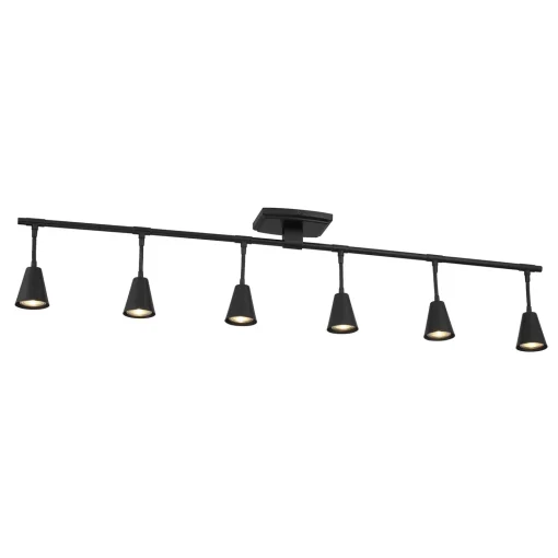Hudson 44" 6-Light LED Fixed Track Light, Matte Black