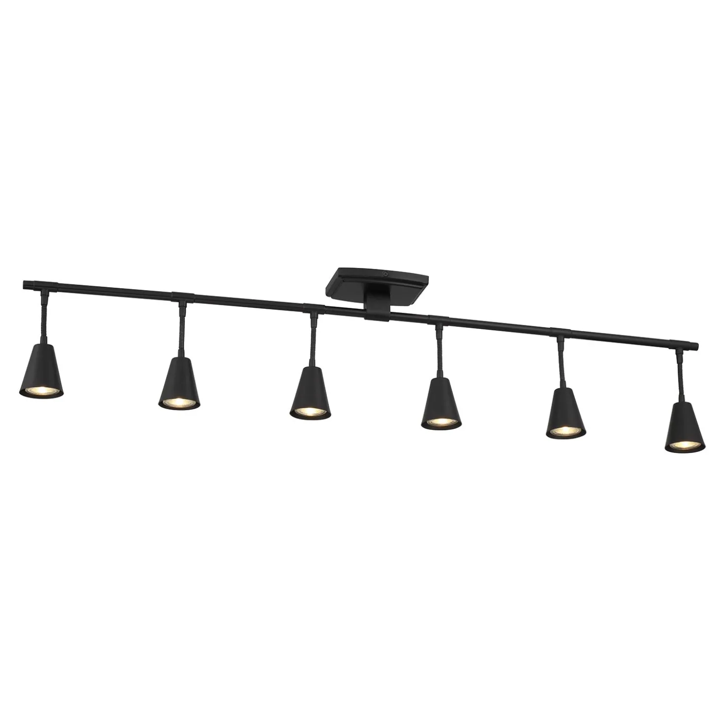 Hudson 44" 6-Light LED Fixed Track Light, Matte Black