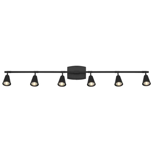 Hudson 44" 6-Light LED Fixed Track Light, Matte Black