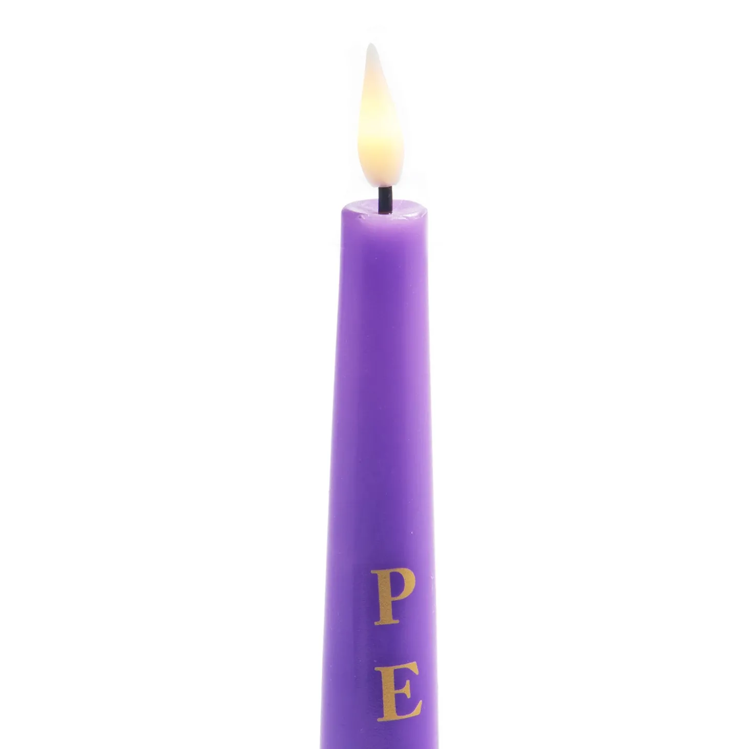 Infinity Wick Advent 9" Taper Candles with Words, Set of 4