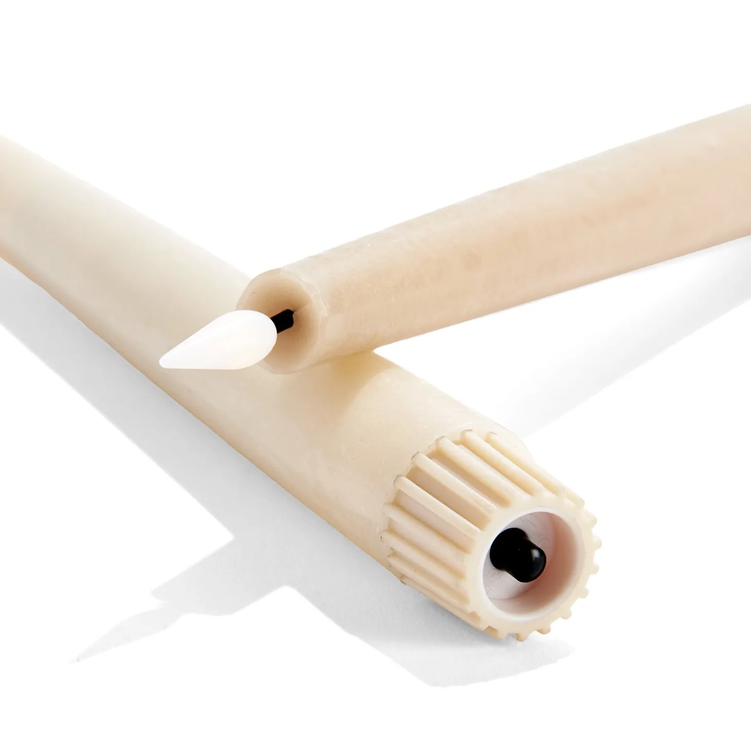 Infinity Wick Gradient Creams, Distressed 9" Taper Candles, Set of 3