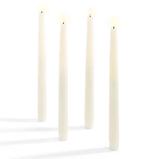 Infinity Wick Ivory 11" Taper Candles, Set of 4