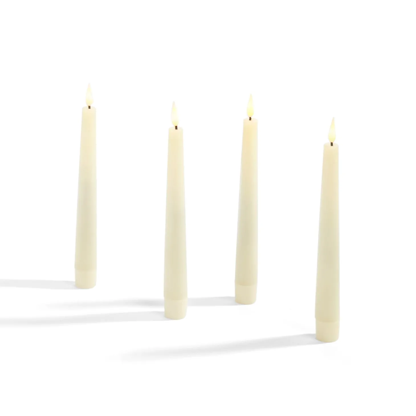 Infinity Wick Ivory 7" Taper Candles, Set of 4