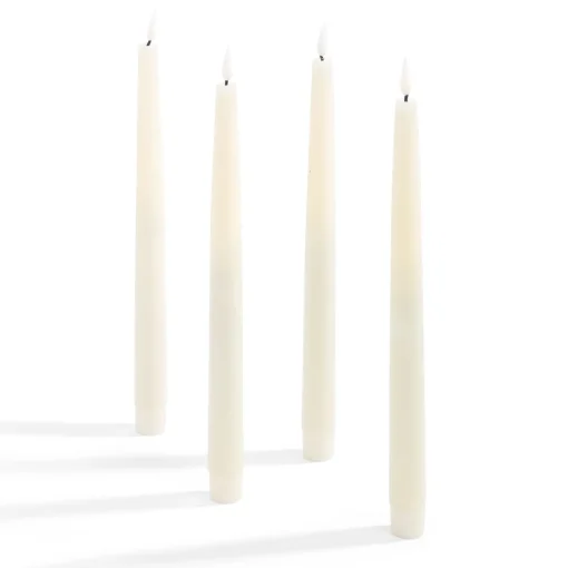 Infinity Wick Ivory 11" Taper Candles, Set of 4