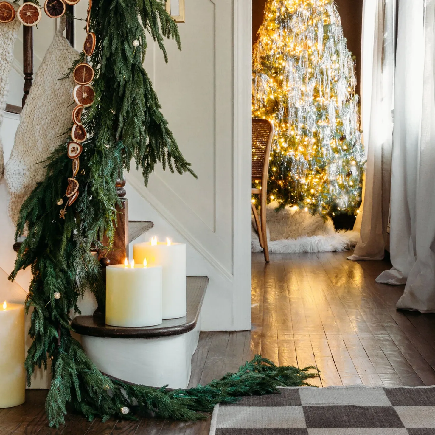 Infinity Wick Ivory 3-LED 6"x6" Pillar Candle