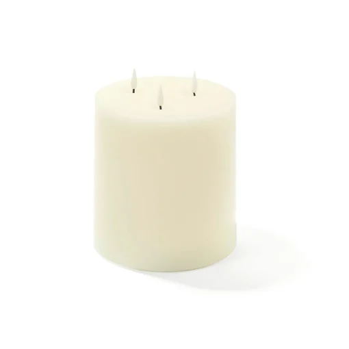 Infinity Wick Ivory 3-LED 6"x6" Pillar Candle