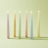 Infinity Wick Pastel Distressed 9" Taper Candles, Multipack, Set of 6