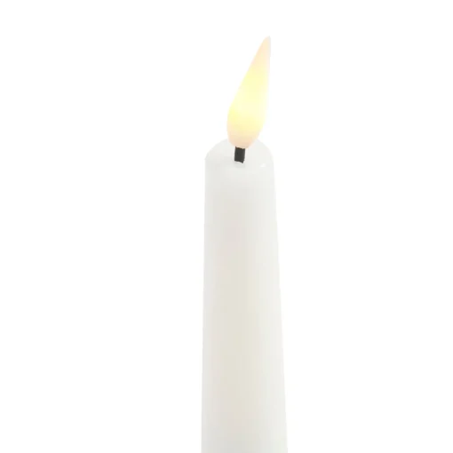 Infinity Wick White 7" Taper Candles, Set of 4