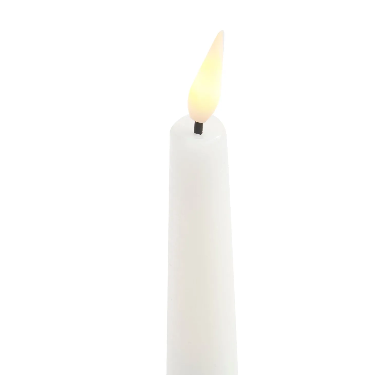 Infinity Wick White 7" Taper Candles, Set of 4