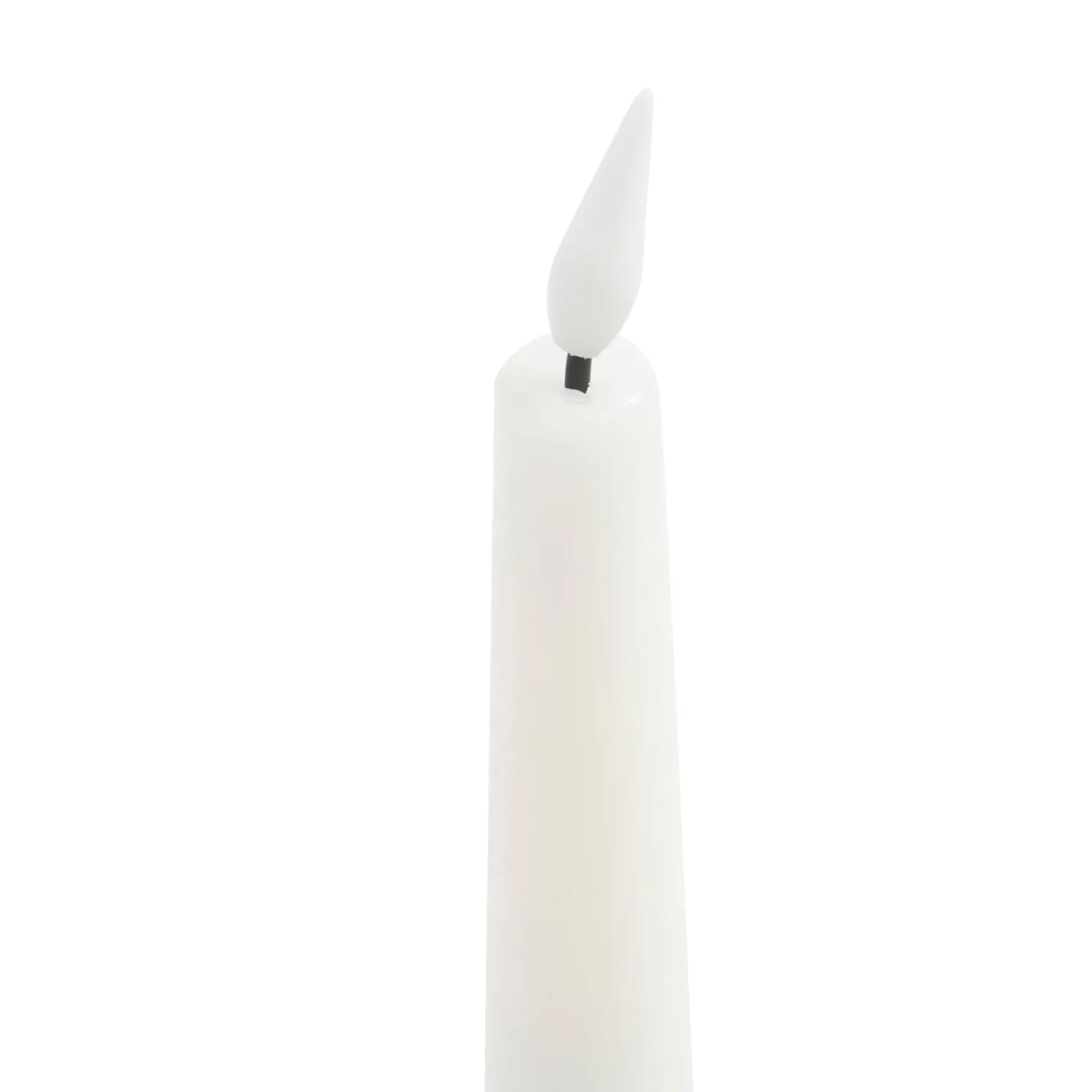 Infinity Wick White 7" Taper Candles, Set of 4