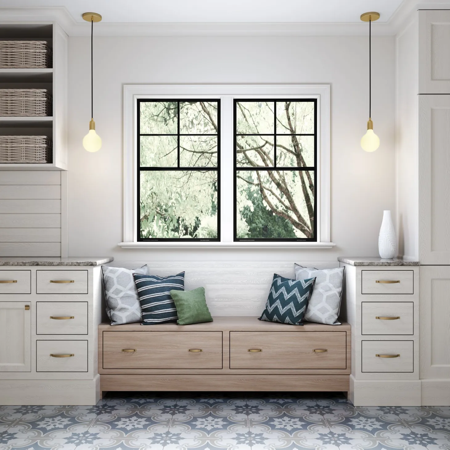 Landon Pendant, Satin Brass