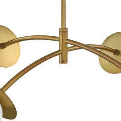Levi 4-Globe LED Chandelier, Aged Brass