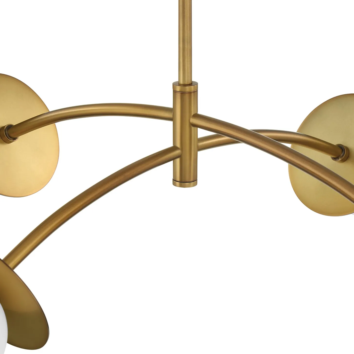 Levi 4-Globe LED Chandelier, Aged Brass