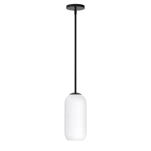 Liv 11" Opal Capsule Pendant, Matte Black