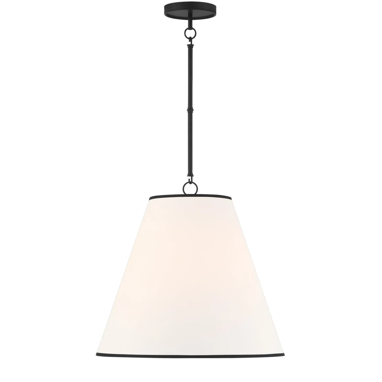 Luca Large 18" Conical Pendant, Matte Black