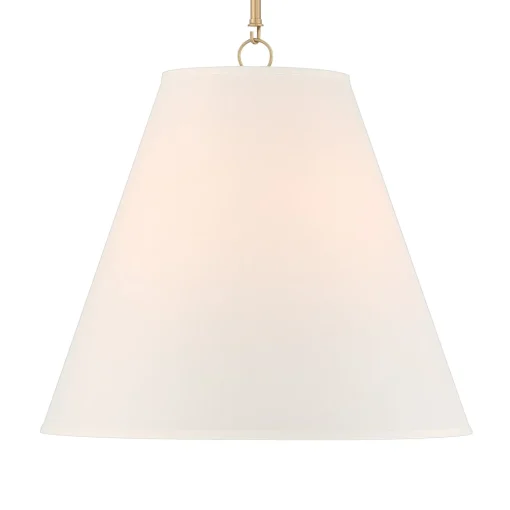 Luca Large 18" Conical Pendant, Satin Brass