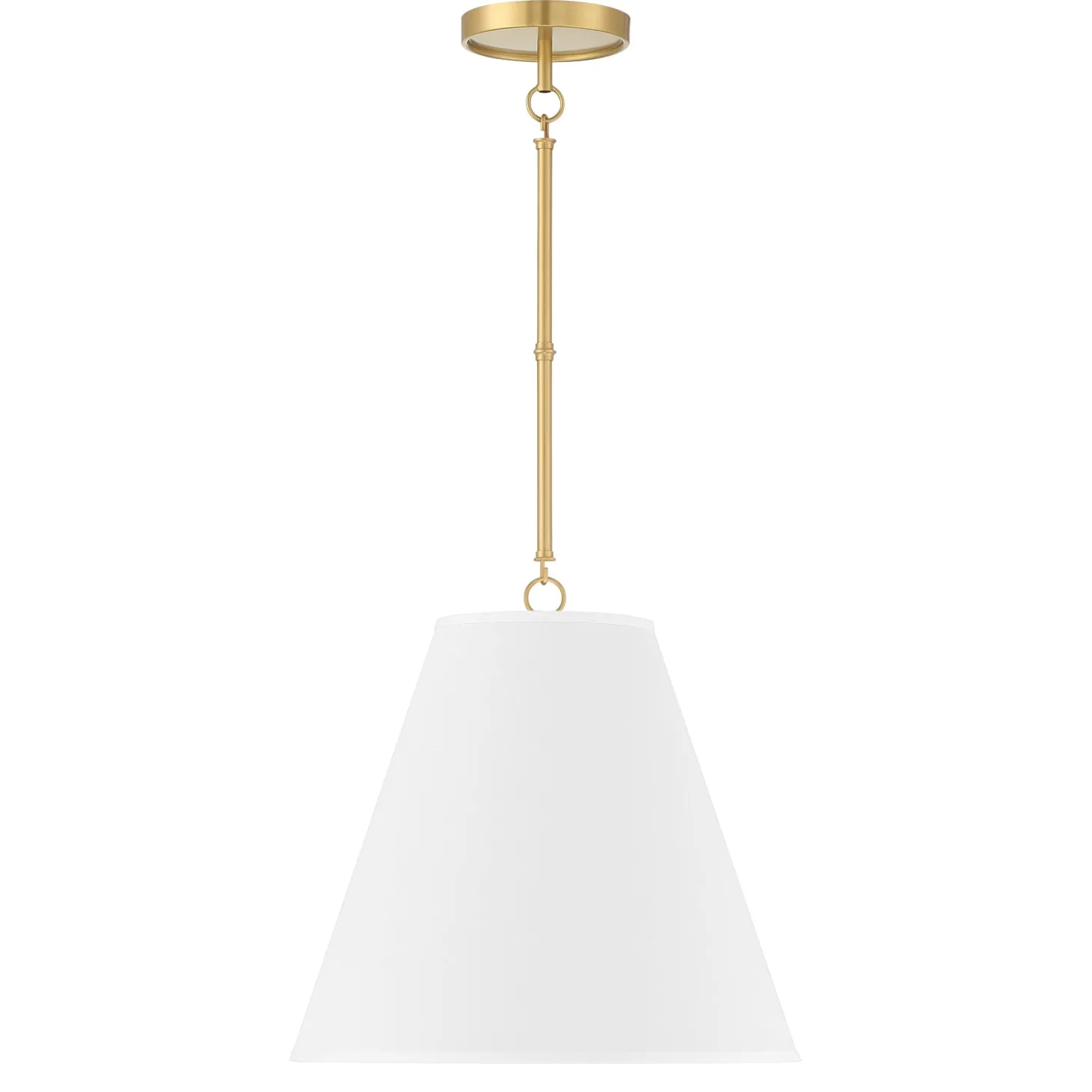 Luca Medium 15" Conical Pendant, Satin Brass
