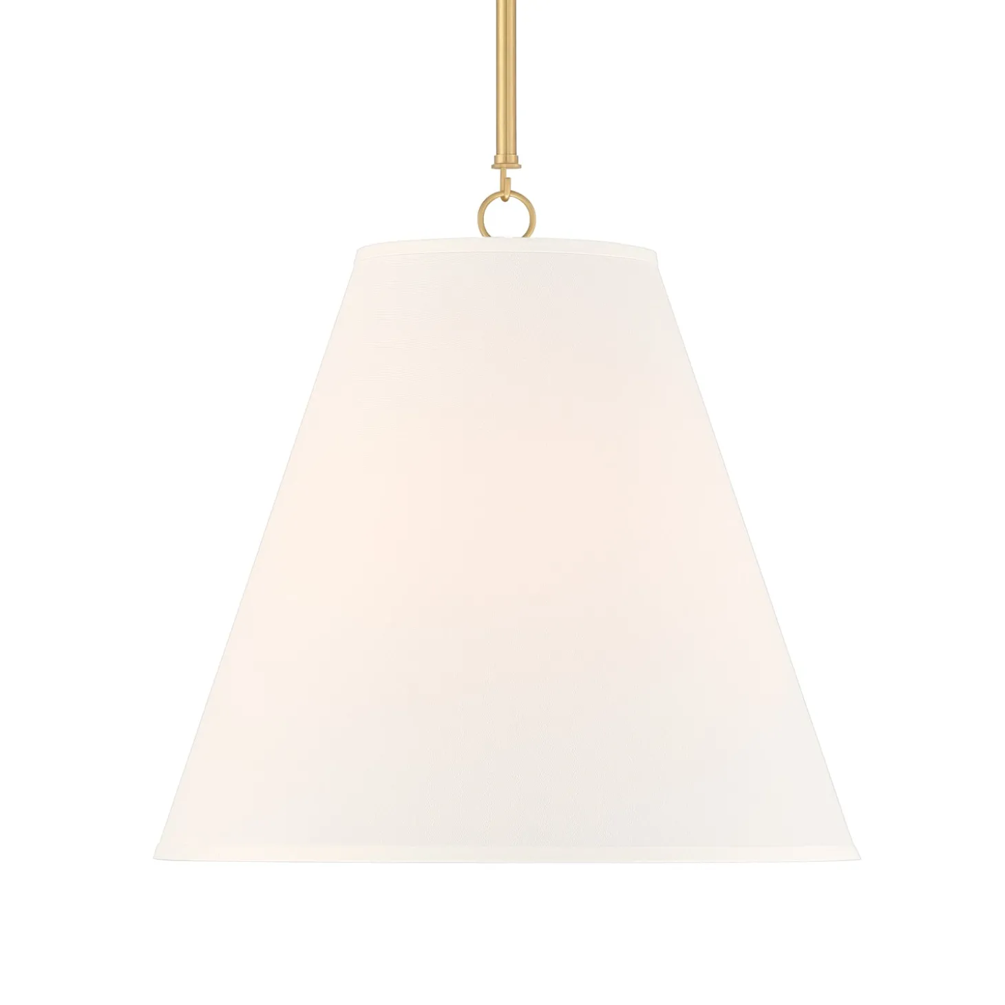Luca Medium 15" Conical Pendant, Satin Brass