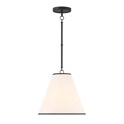 Luca Small 13" Conical Pendant, Matte Black