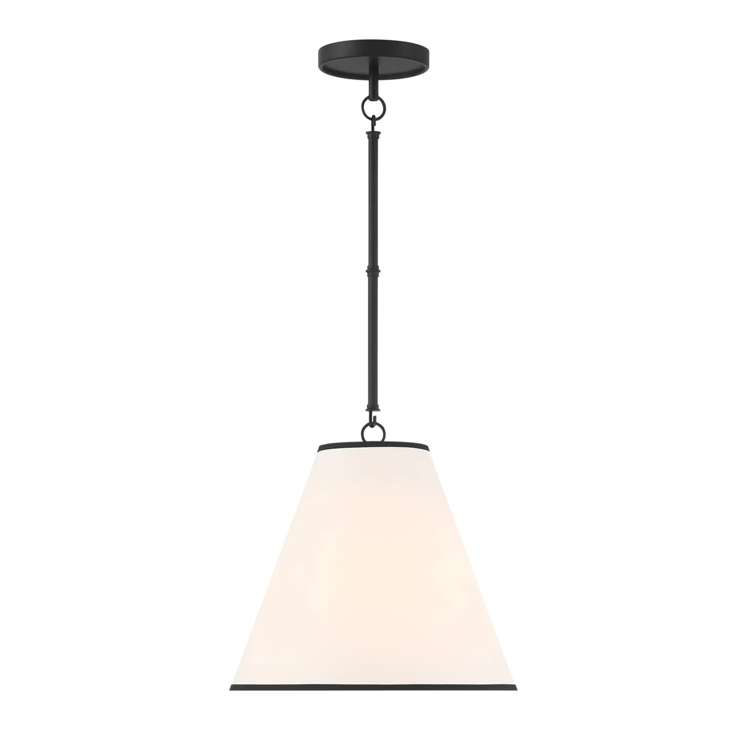 Luca Small 13" Conical Pendant, Matte Black