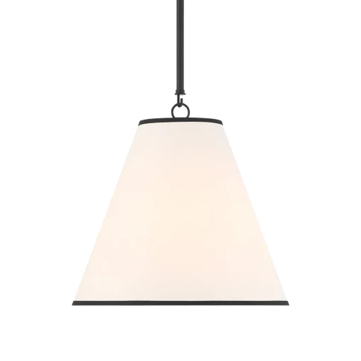 Luca Small 13" Conical Pendant, Matte Black