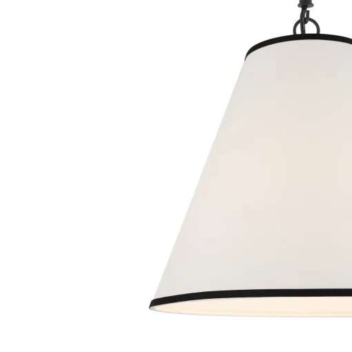 Luca Small 13" Conical Pendant, Matte Black