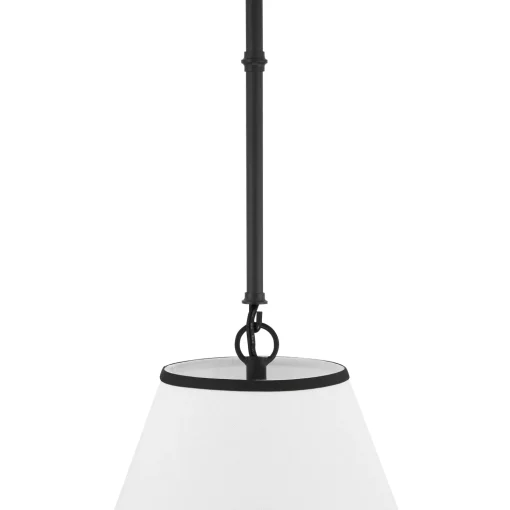 Luca Small 13" Conical Pendant, Matte Black