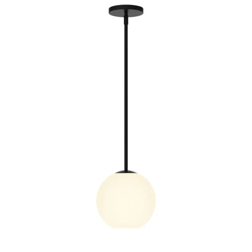 Open Box Aria 8" Opal Globe Pendant, Matte Black