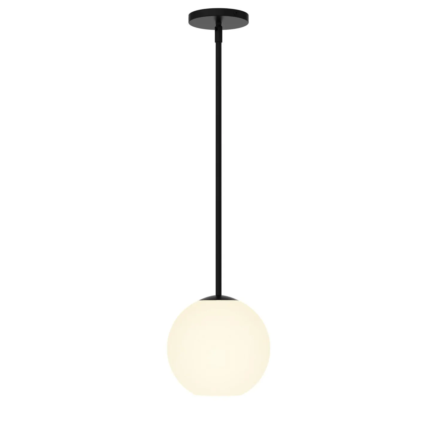 Open Box Aria 8" Opal Globe Pendant, Matte Black