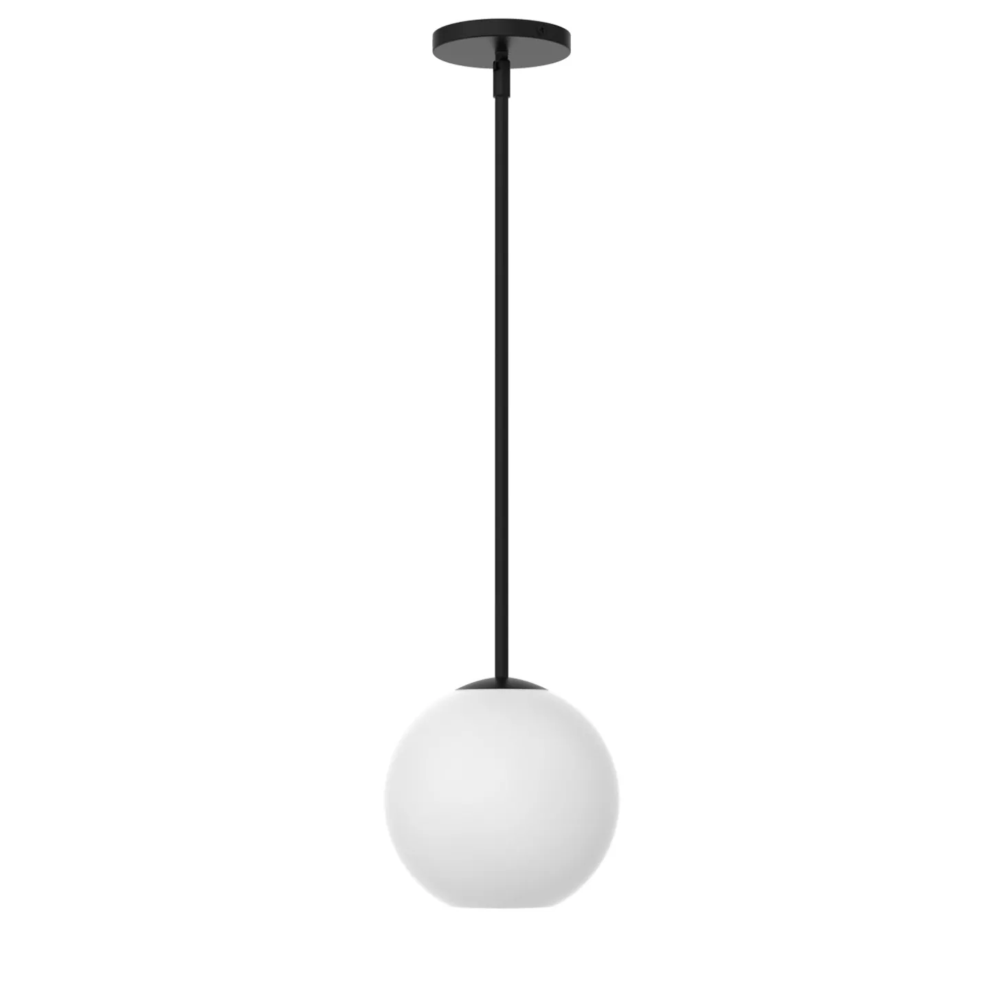 Open Box Aria 8" Opal Globe Pendant, Matte Black