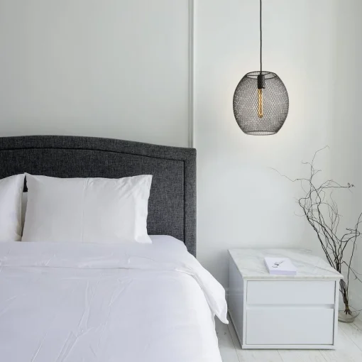 Open Box Bergen Oval Pendant, Matte Black