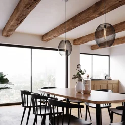 Open Box Bergen Oval Pendant, Matte Black