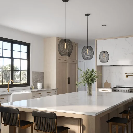Open Box Bergen Oval Pendant, Matte Black