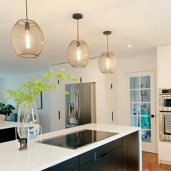Open Box Bergen Oval Pendant, Matte Black