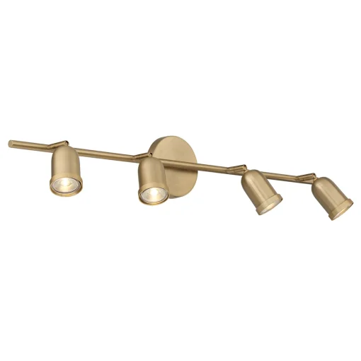 Open Box Bixby 32" 4-Light LED Fixed Track Light, Brushed Brass