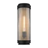 Open Box Bristol Outdoor Wall Light, Matte Black with Brass Accents