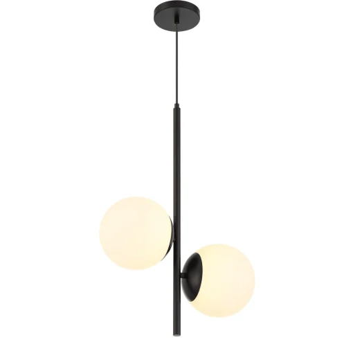 Open Box Castell 2 Globe LED Pendant, Matte Black