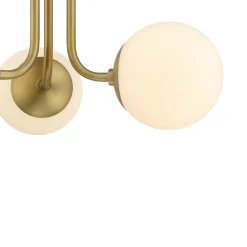 Open Box Castell 3 Globe LED Semi-Flush, Aged Brass