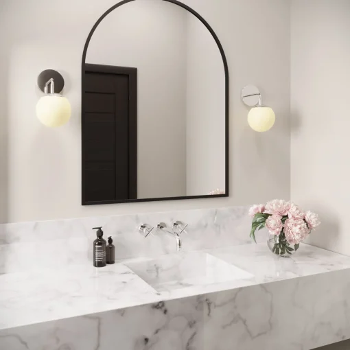 Open Box Castell Single Globe LED Vanity Light, Chrome