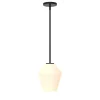 Open Box Eva 9" Opal Diamond Pendant, Matte Black
