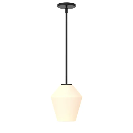 Open Box Eva 9" Opal Diamond Pendant, Matte Black