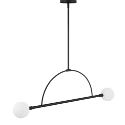 Open Box Milo 2 Globe Linear Arc LED Pendant, Matte Black