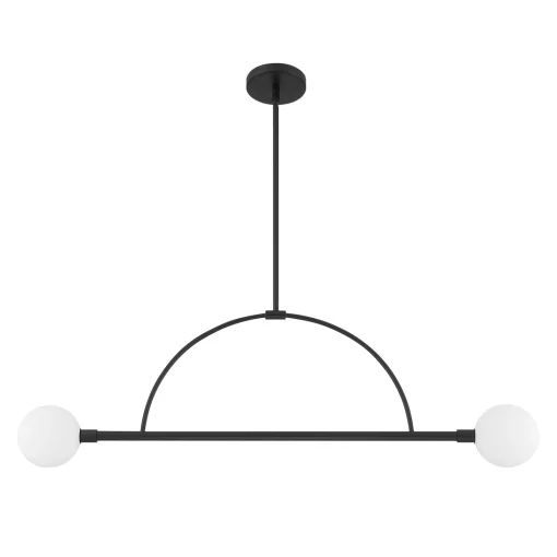 Open Box Milo 2 Globe Linear Arc LED Pendant, Matte Black