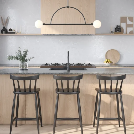 Open Box Milo 2 Globe Linear Arc LED Pendant, Matte Black