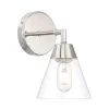 Open Box Owen 1-Light Vanity Wall Sconce, Polished Nickel