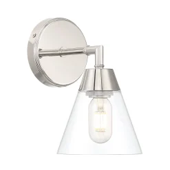 Open Box Owen 1-Light Vanity Wall Sconce, Polished Nickel