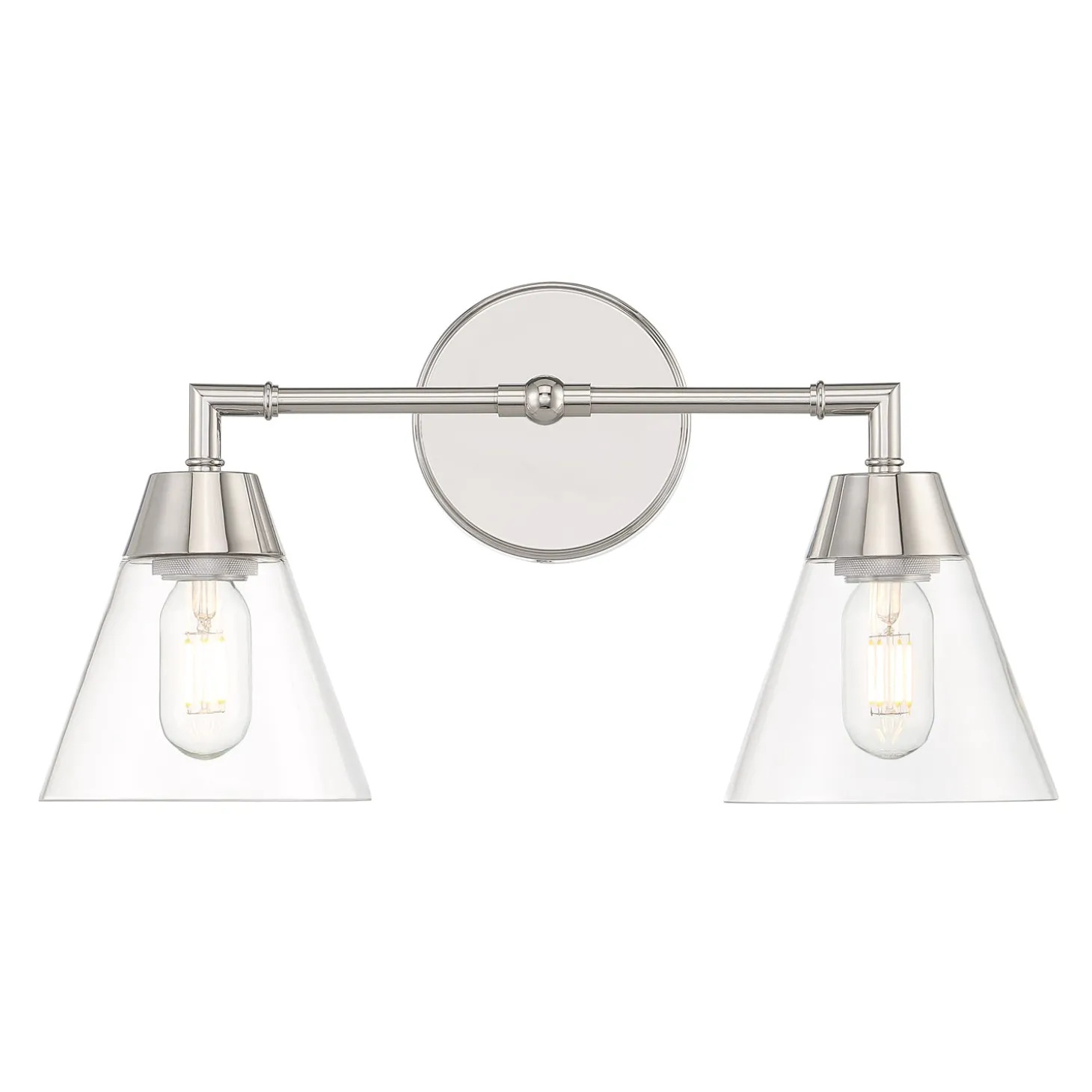 Open Box Owen 2-Light Vanity Wall Light, Polished Nickel