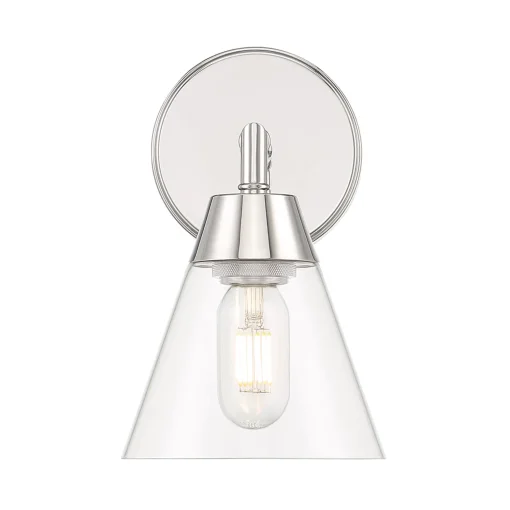 Open Box Owen 1-Light Vanity Wall Sconce, Polished Nickel