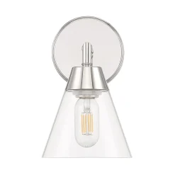 Open Box Owen 1-Light Vanity Wall Sconce, Polished Nickel